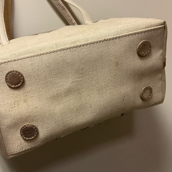 Brighton Kenya Zip Top Canvas Tote Purse Handbag - Picture 4 of 7